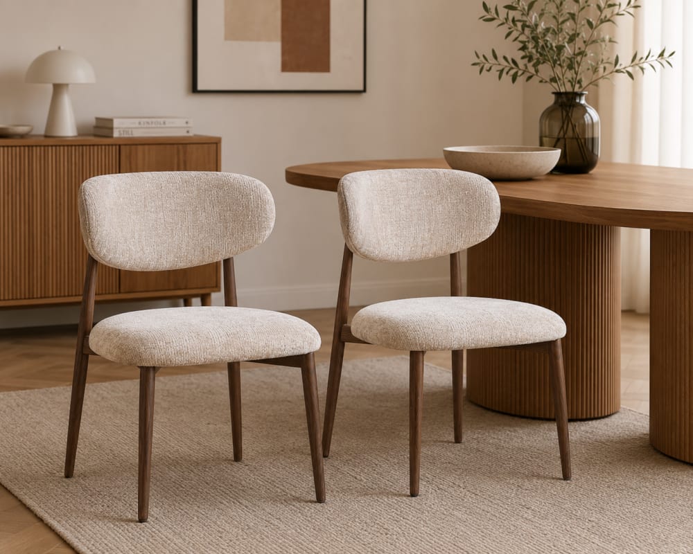 2er-Set Esszimmerstühle, beige - Maisons Du Monde