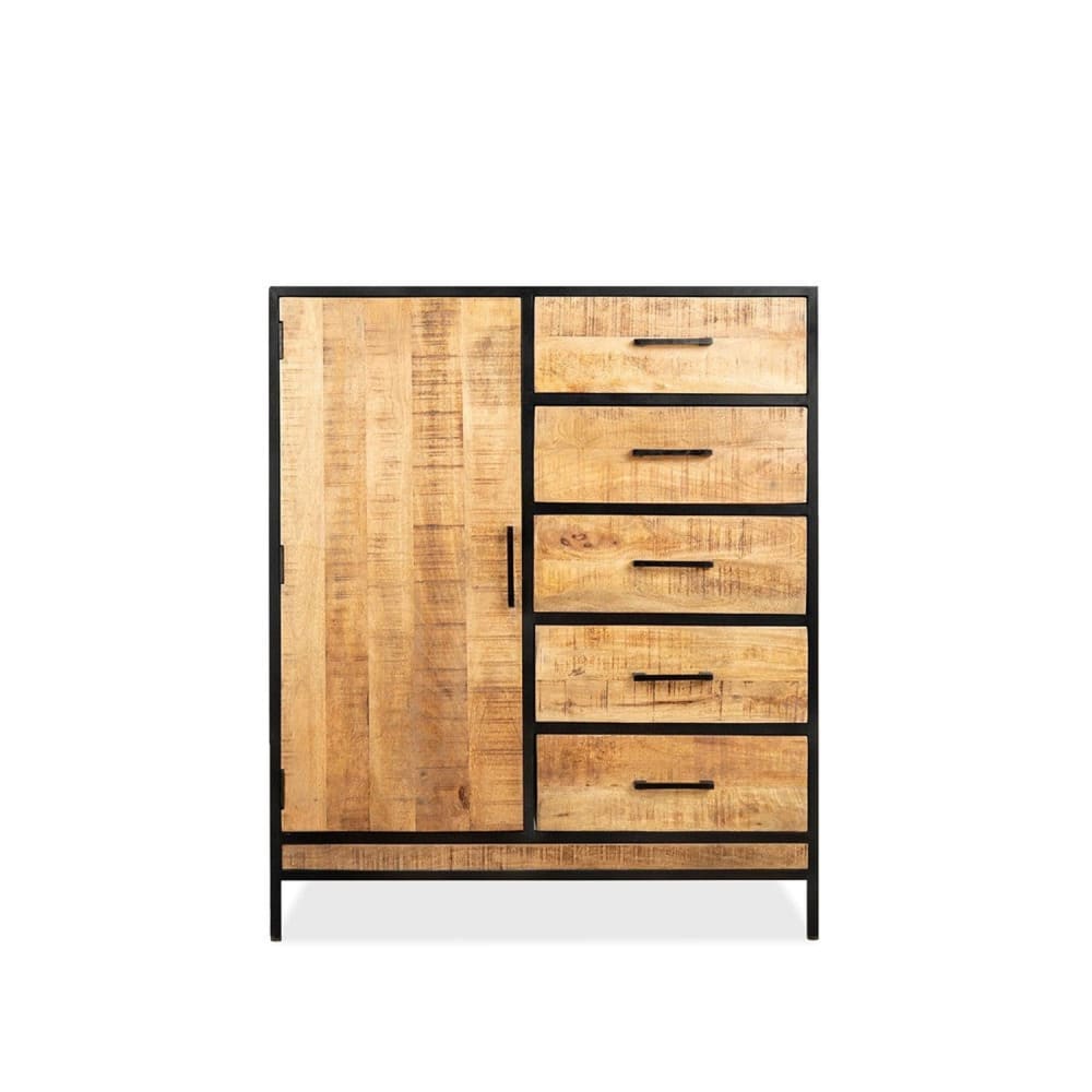 Benoa Kommode s aus Mangoholz, Hellbraun - -