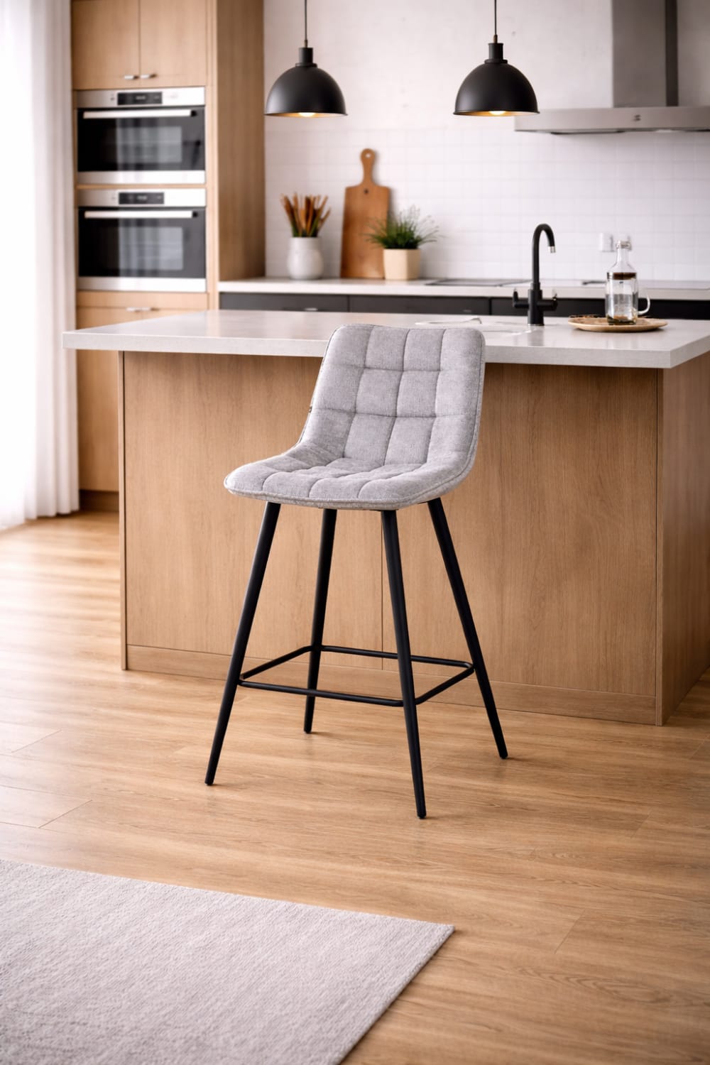 4er-Set Barhocker Lucille, Grau - Maisons Du Monde