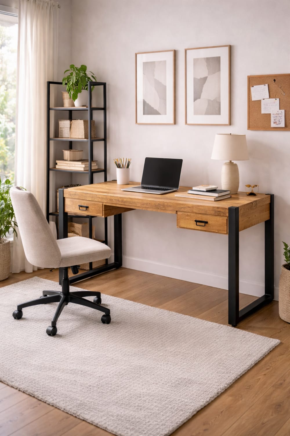 Schreibtisch aus Mangoholz 150cm, Hellbraun - Maisons Du Monde