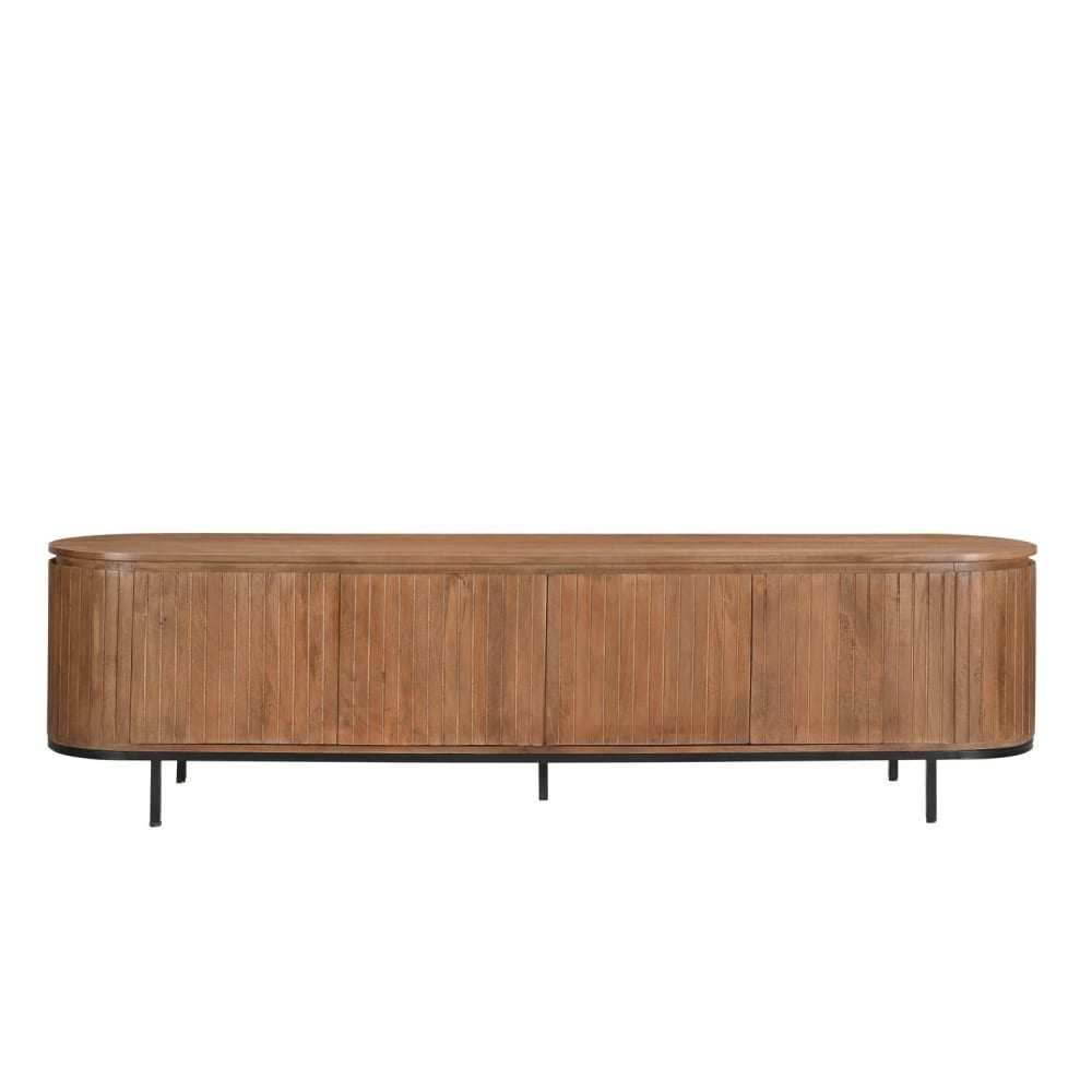 Livingfurn Sideboard Noor aus Mangoholz 210cm, Hellbraun - -