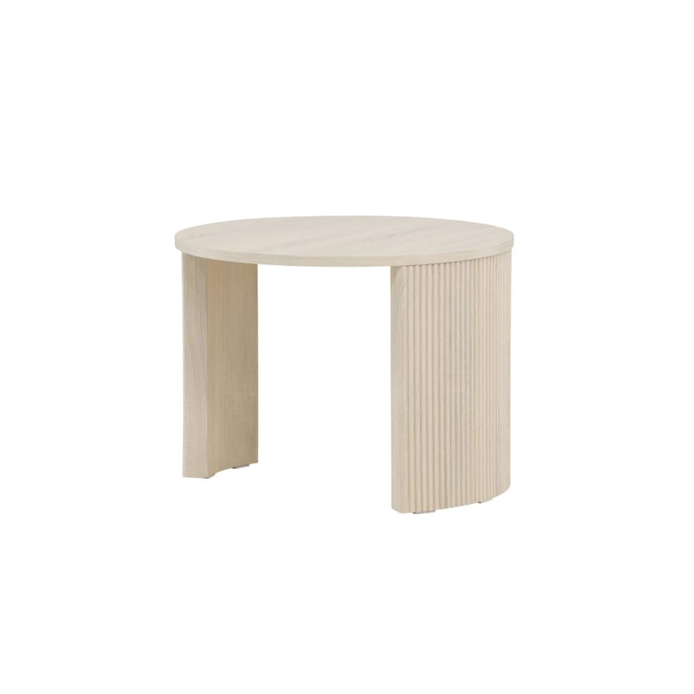 Venture Home Couchtisch Ø60cm, Cremeweiß Beige Spanplatte