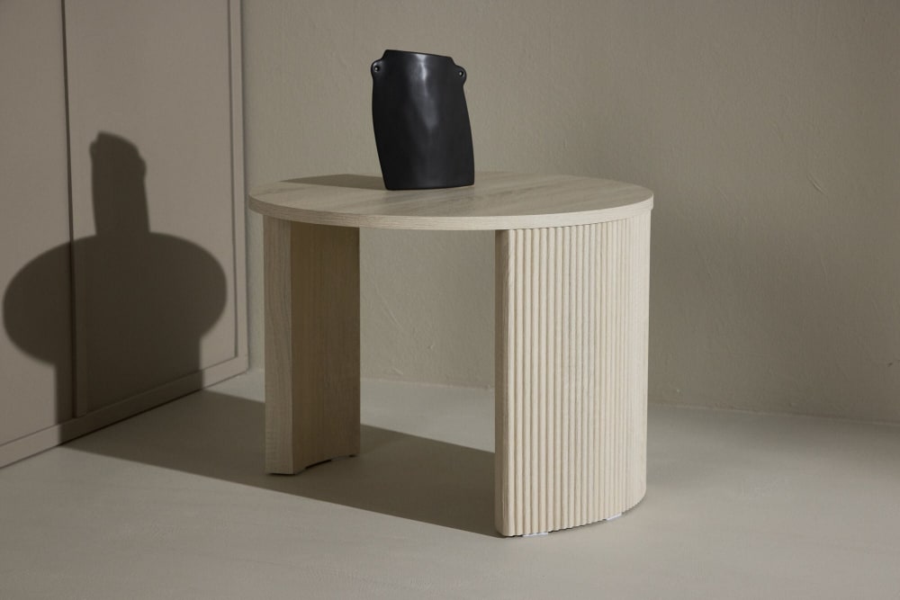 Couchtisch Ø60cm, Cremeweiß - Maisons Du Monde