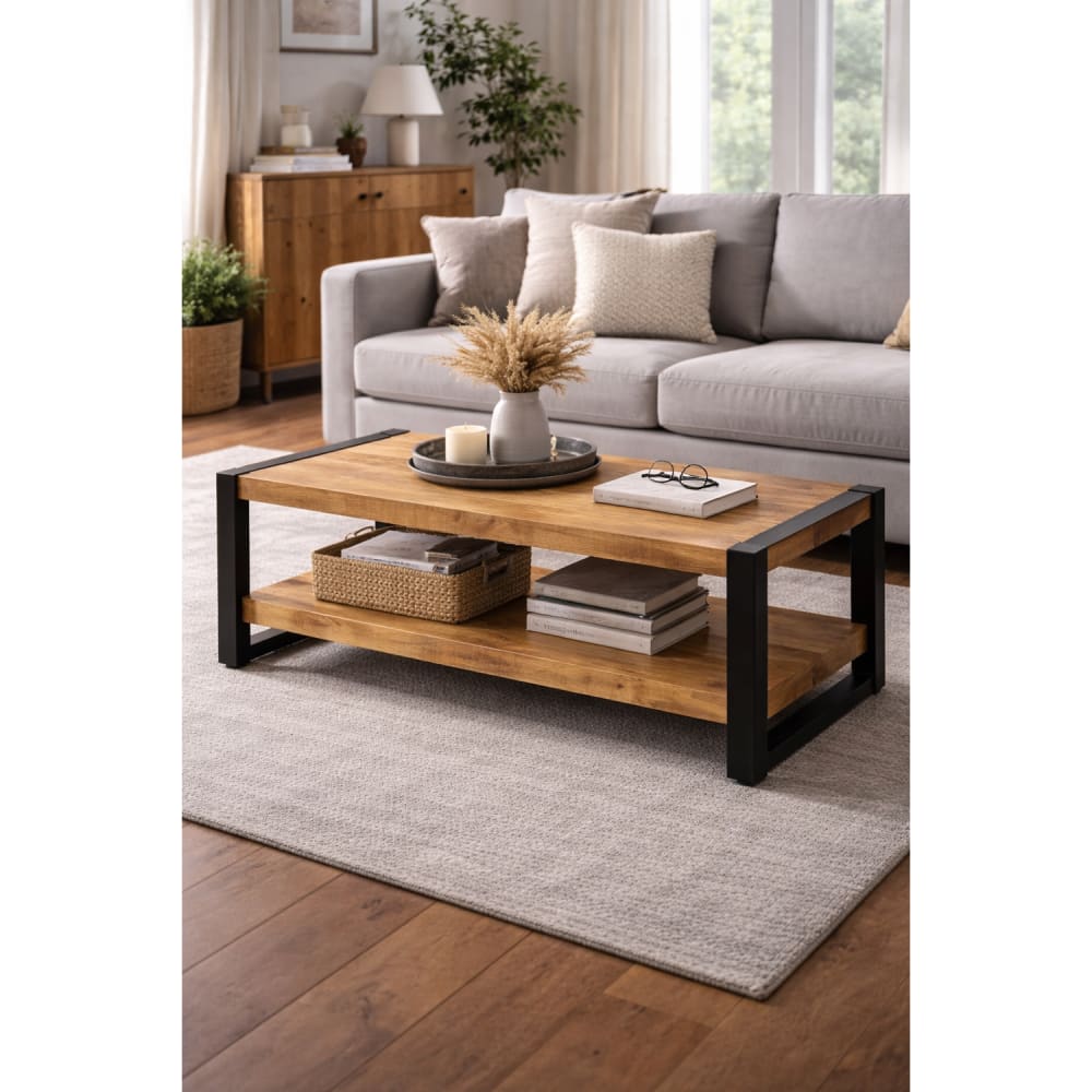 Couchtisch aus Mangoholz 140cm, Hellbraun - Maisons Du Monde