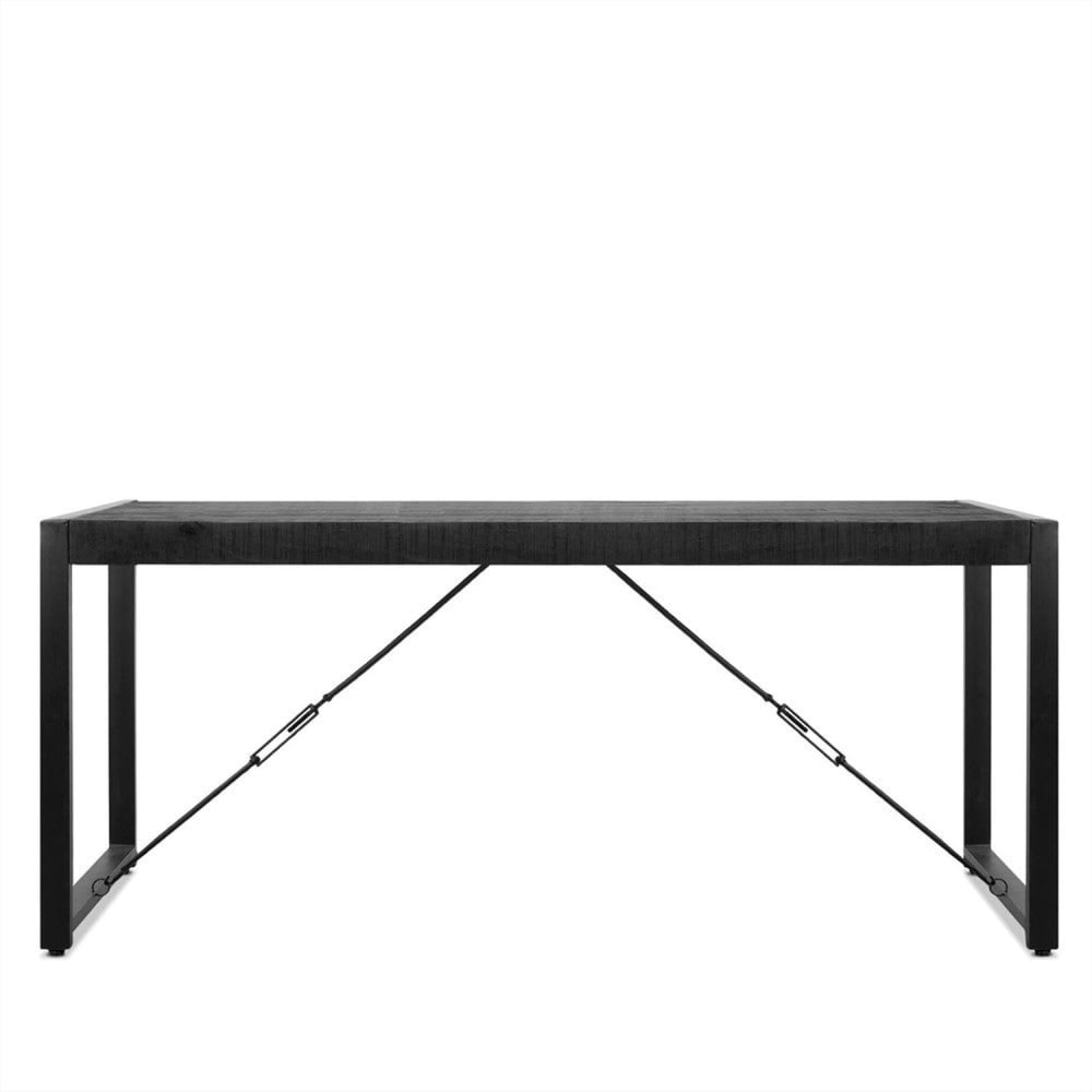 Benoa Esstisch aus Mangoholz 200cm, Schwarz Schwarz