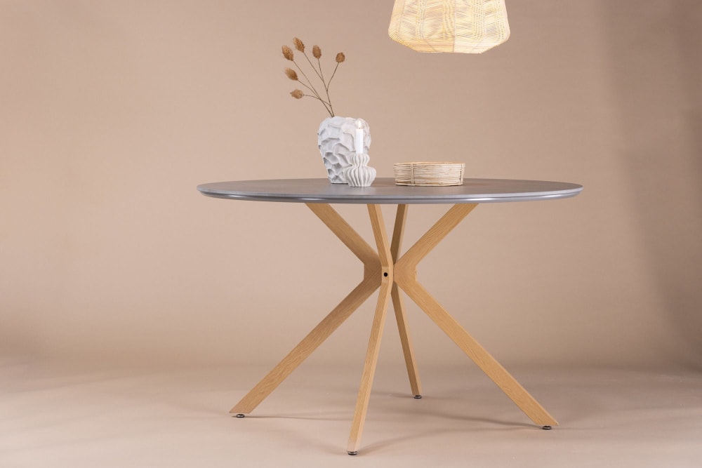 Esstisch Ø120cm, Grau - Maisons Du Monde