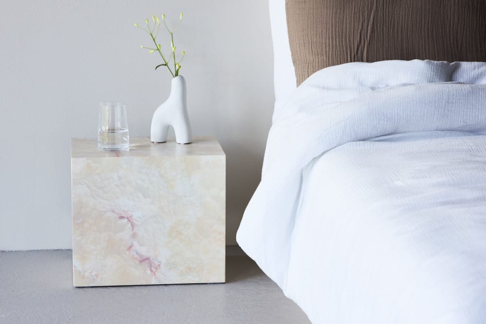 Beistelltisch York 25cm, Steinoptik - Maisons Du Monde