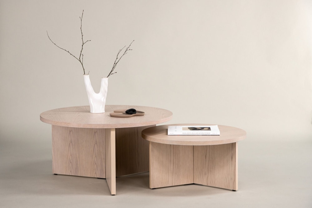 Couchtisch , 2er-Set, beige - Maisons Du Monde