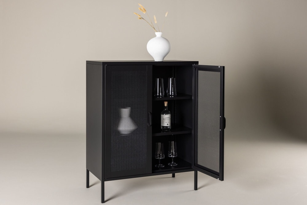 Kommode 80cm aus Metall, Schwarz - Maisons Du Monde