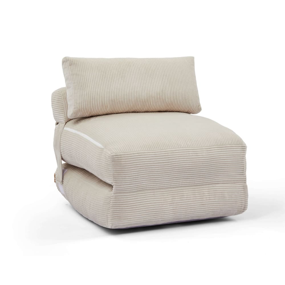 Fauteuil convertible compressé en mousse 1 place velours côtelé Fauteuil convertible compressé en mousse 1 place velours côtelé