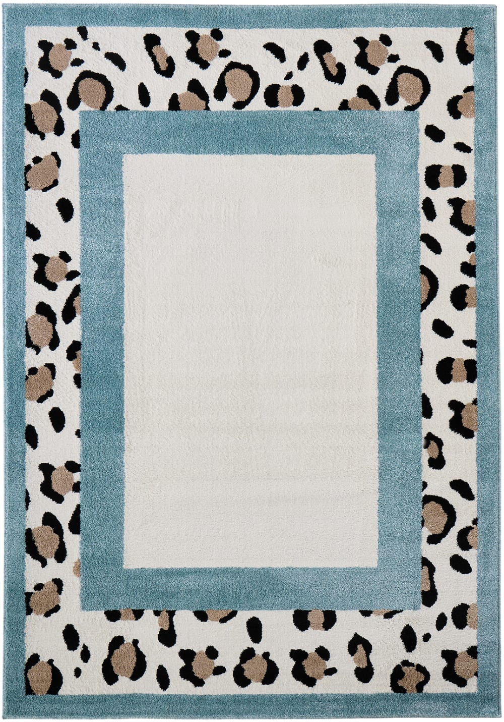 Tapis léopard bleu 120x160 cm