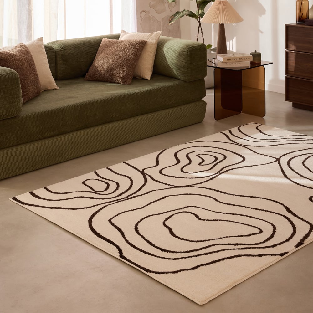 Tapis intérieur à motif abstrait organique 150x220 cm — vue 3