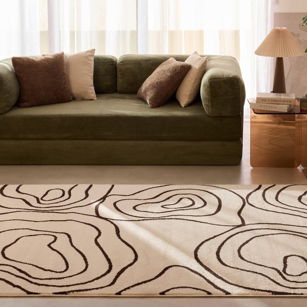 Tapis intérieur à motif abstrait organique 150x220 cm — vue 4
