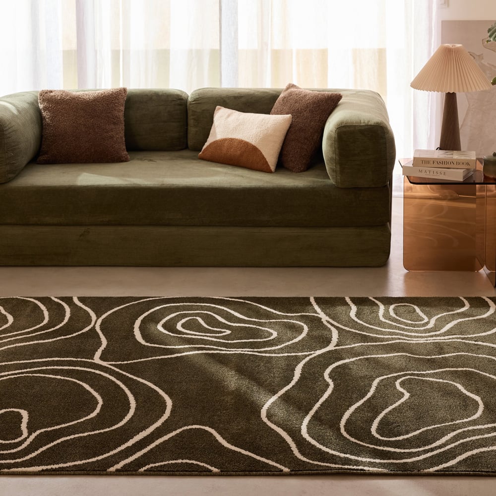 Tapis intérieur à motif abstrait organique 100x150 cm — vue 4
