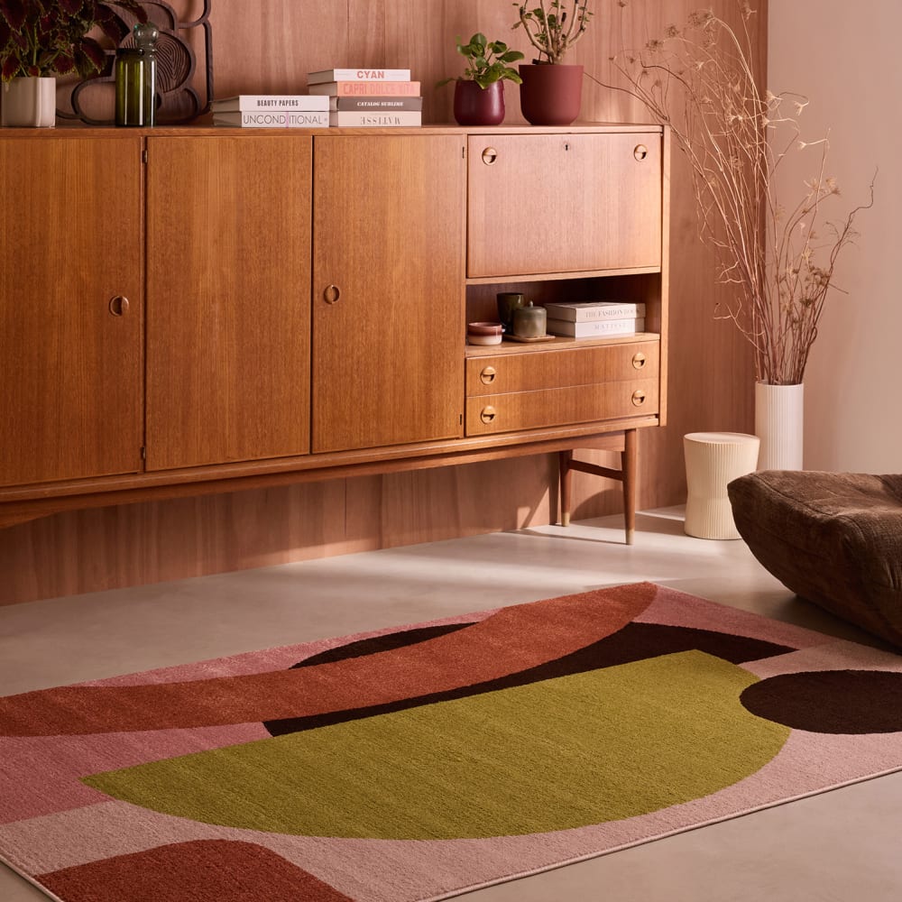 Tapis graphique multicolore 100x150 cm — vue 4