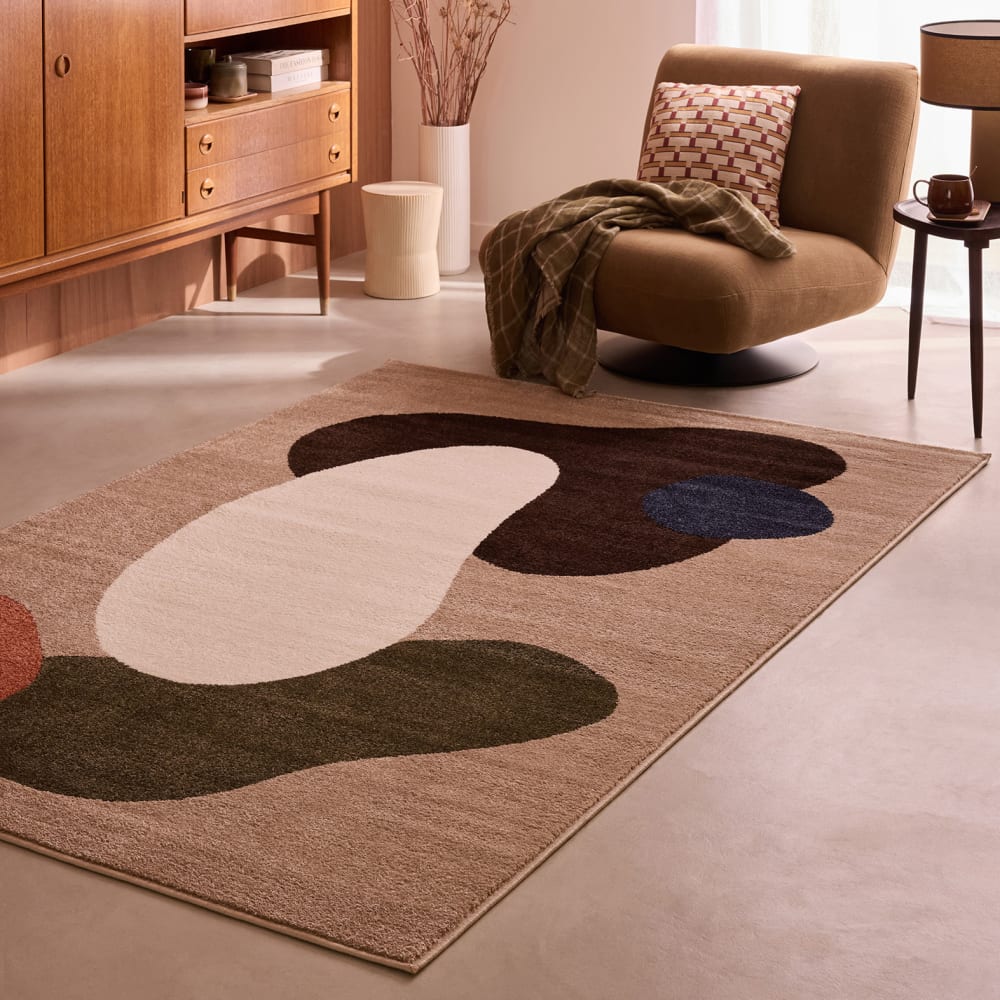 Tapis abstrait multicolore 100x150 cm — vue 3