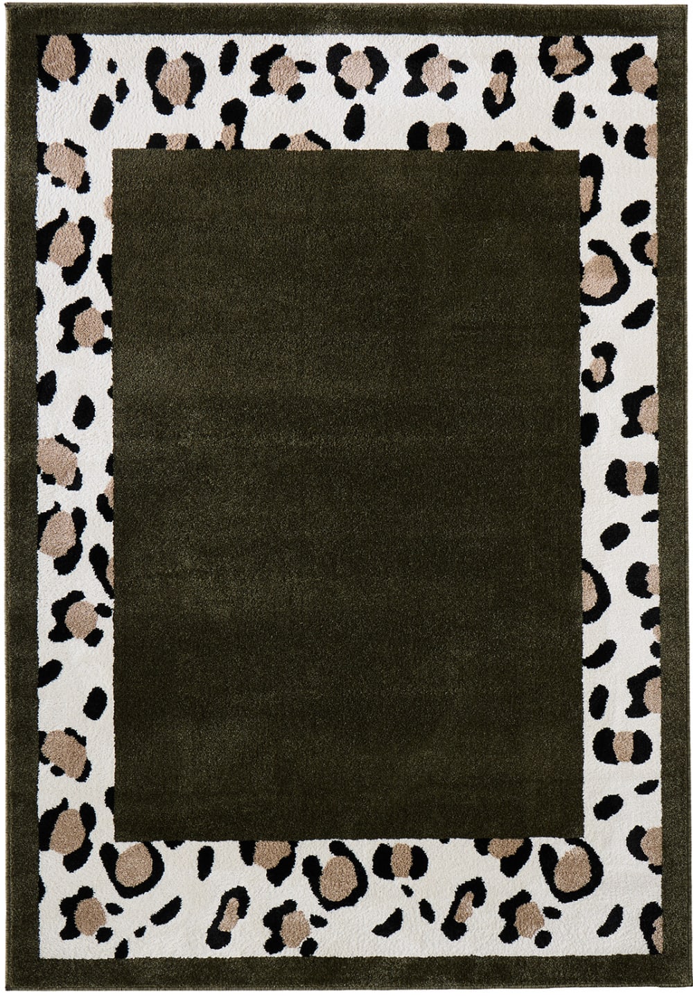 Tapis léopard vert 120x160 cm