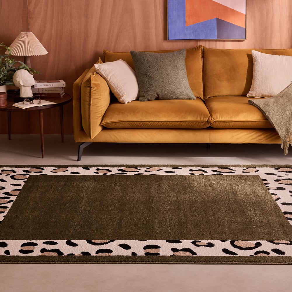 Tapis léopard vert 120x160 cm — vue 4