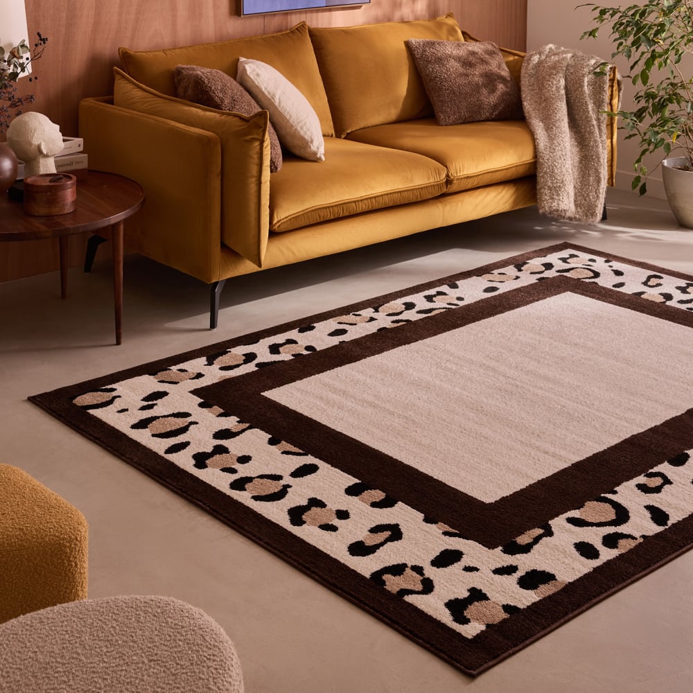 Tapis léopard marron 120x160 cm — vue 3
