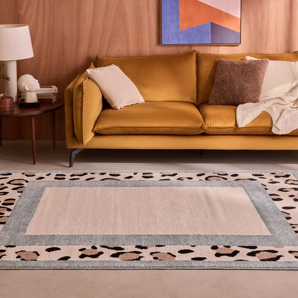 Tapis léopard bleu 160x230 cm — vue 4