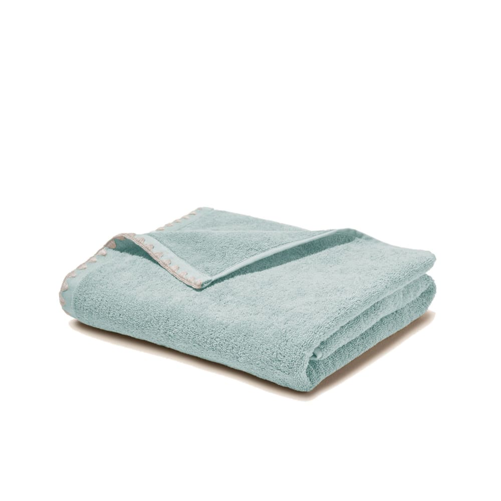 Serviette de toilette en coton bleu 50x100 cm