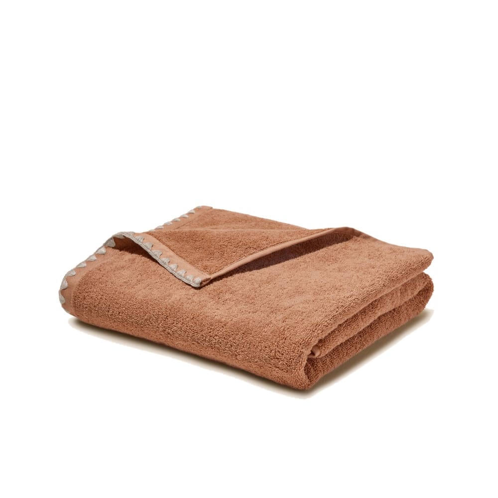 Serviette de toilette en coton terracotta 70x130 cm