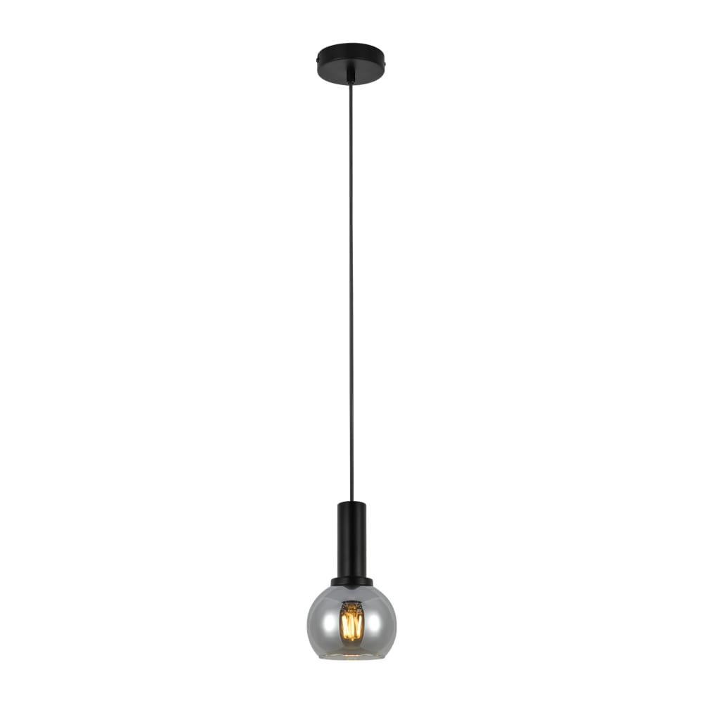 Suspension en fer noir 10x13x145cm e27