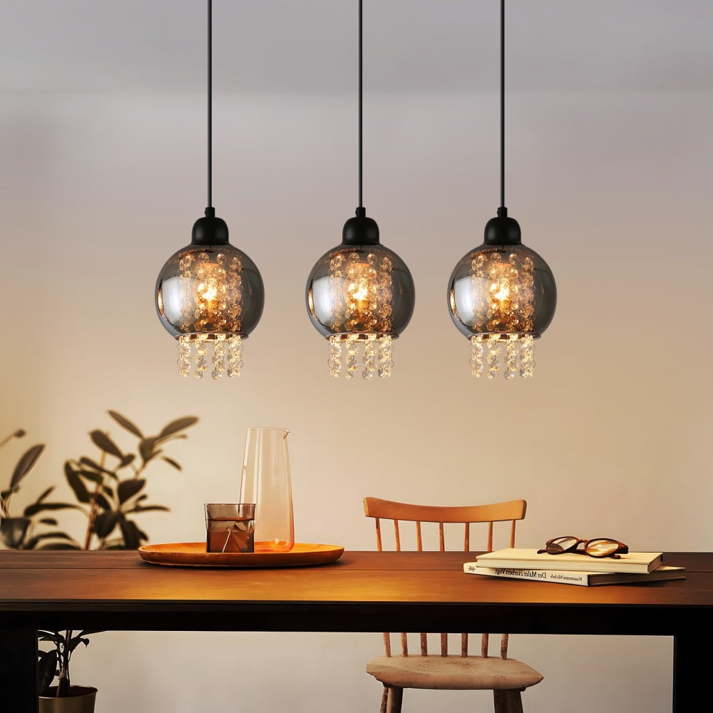 Suspension en fer noir 65x10x175cm e27 — vue 3