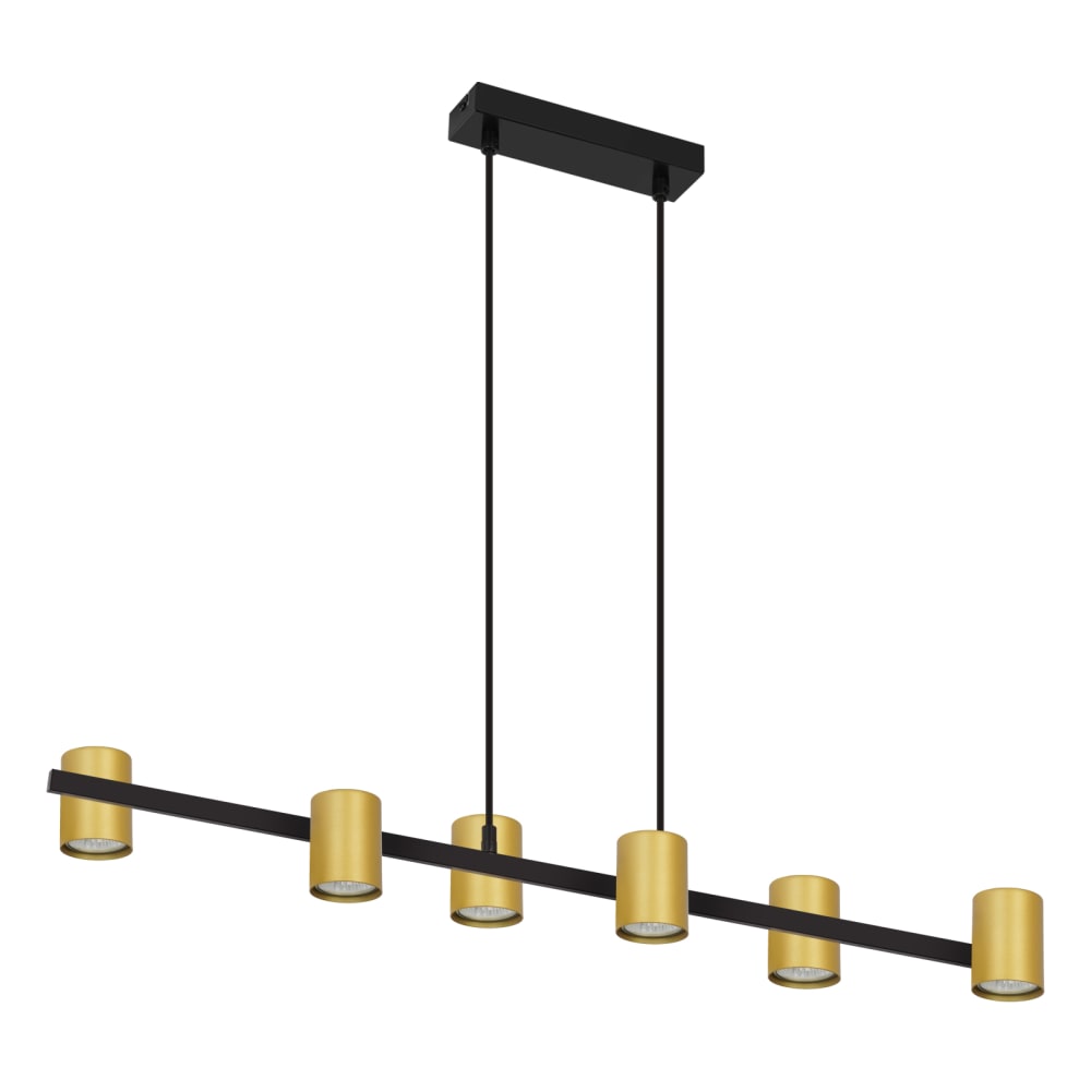 Suspension en fer doré 85x12x155cm gu10