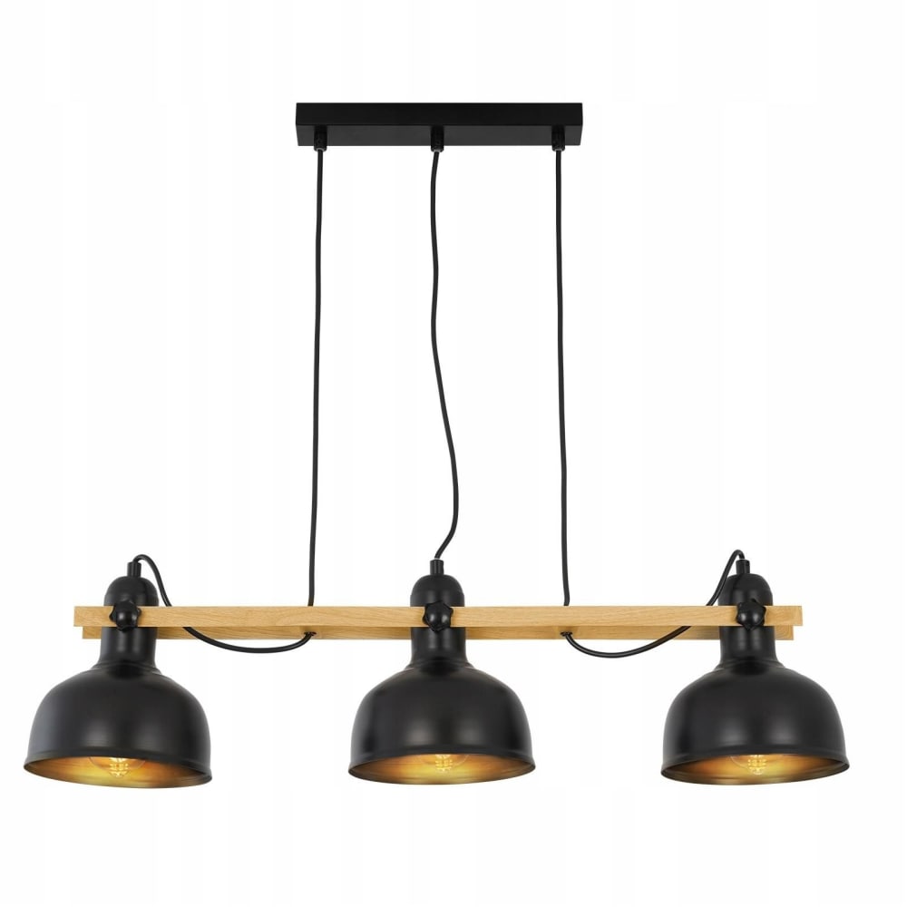 ZMH Pendelleuchte Eisen 75x18x160cm schwarz E27 - Stahl