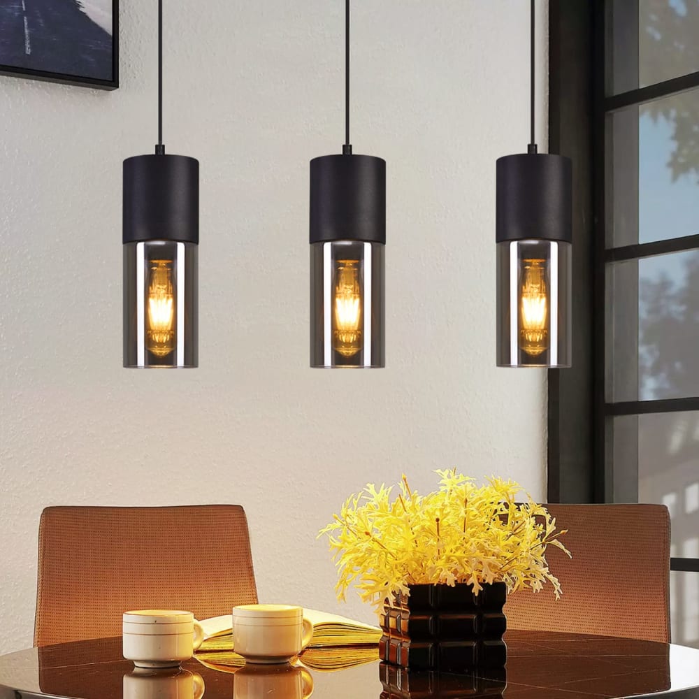 Pendelleuchte Eisen 50x9x150cm schwarz E27 - Maisons Du Monde
