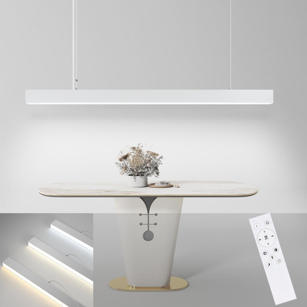 Pendelleuchte Aluminium 106.5x7.5x3.3cm weiß LED - Maisons Du