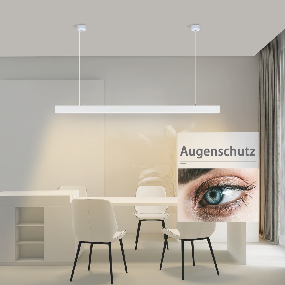 Suspension en aluminium blanc 106.5x7.5x3.3cm led — vue 4