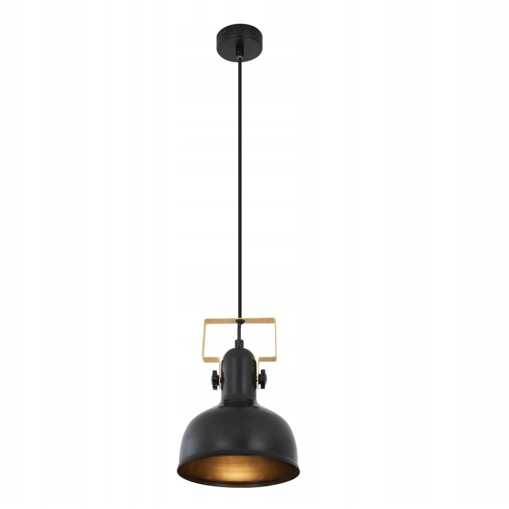 Suspension en fer noir 18x18x160cm e27