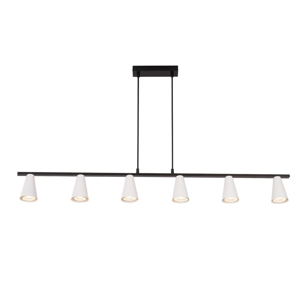 Suspension en fer blanc 110x7x160cm gu10