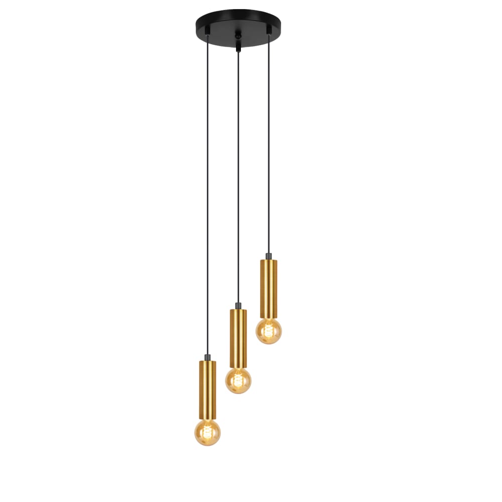 ZMH Pendelleuchte Eisen 22x4x120cm gold E27 - Stahl