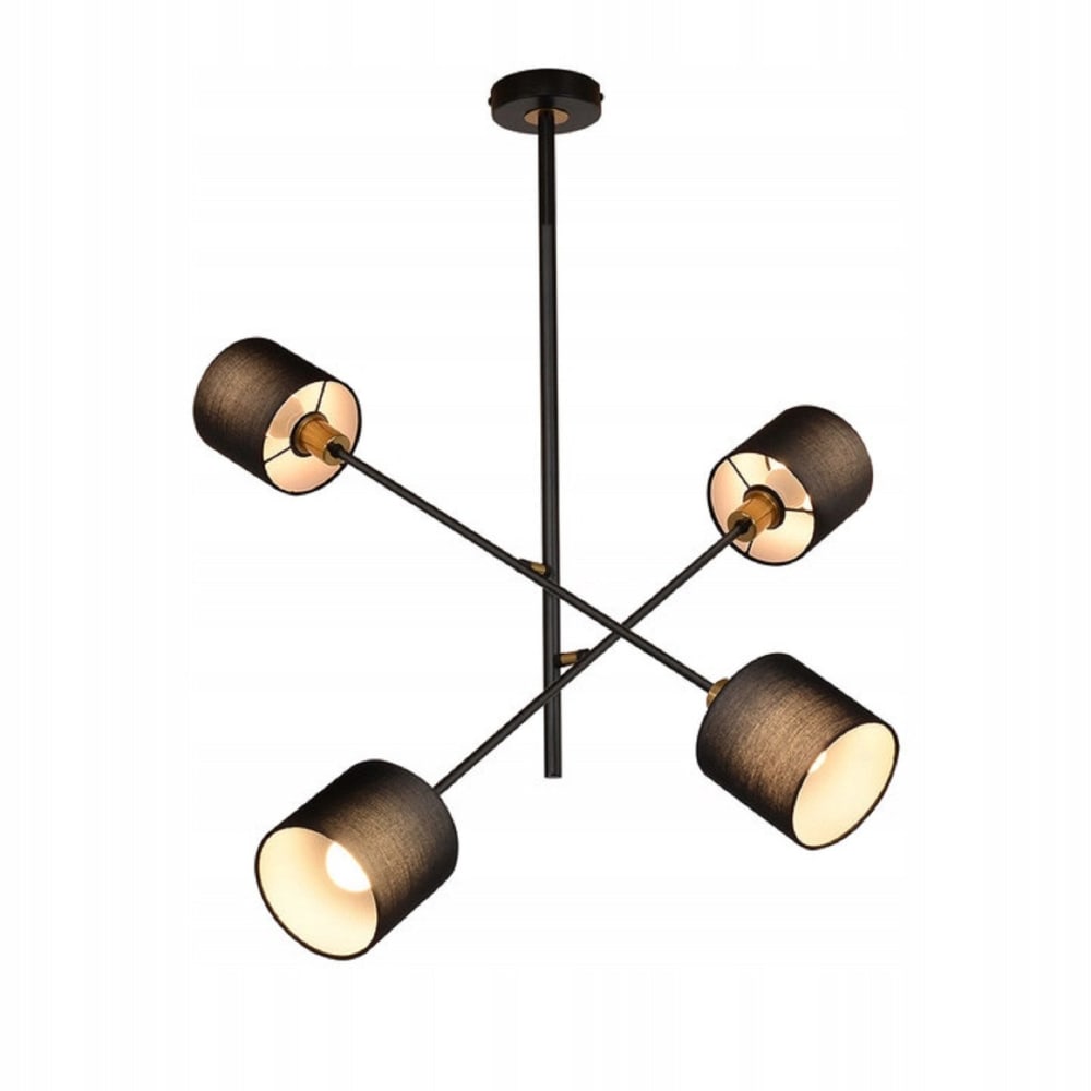 Suspension en fer noir 68x68x85cm e14