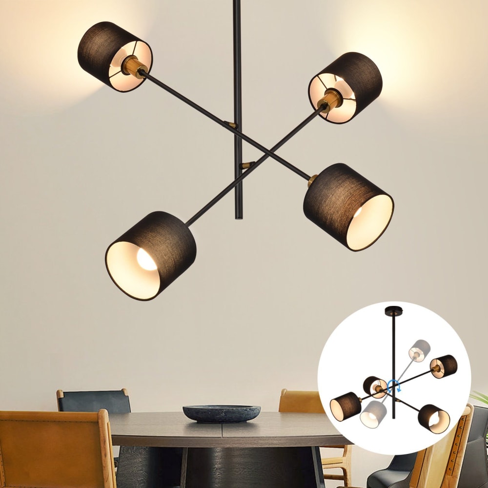 Pendelleuchte Eisen 68x68x85cm schwarz E14 - Maisons Du Monde