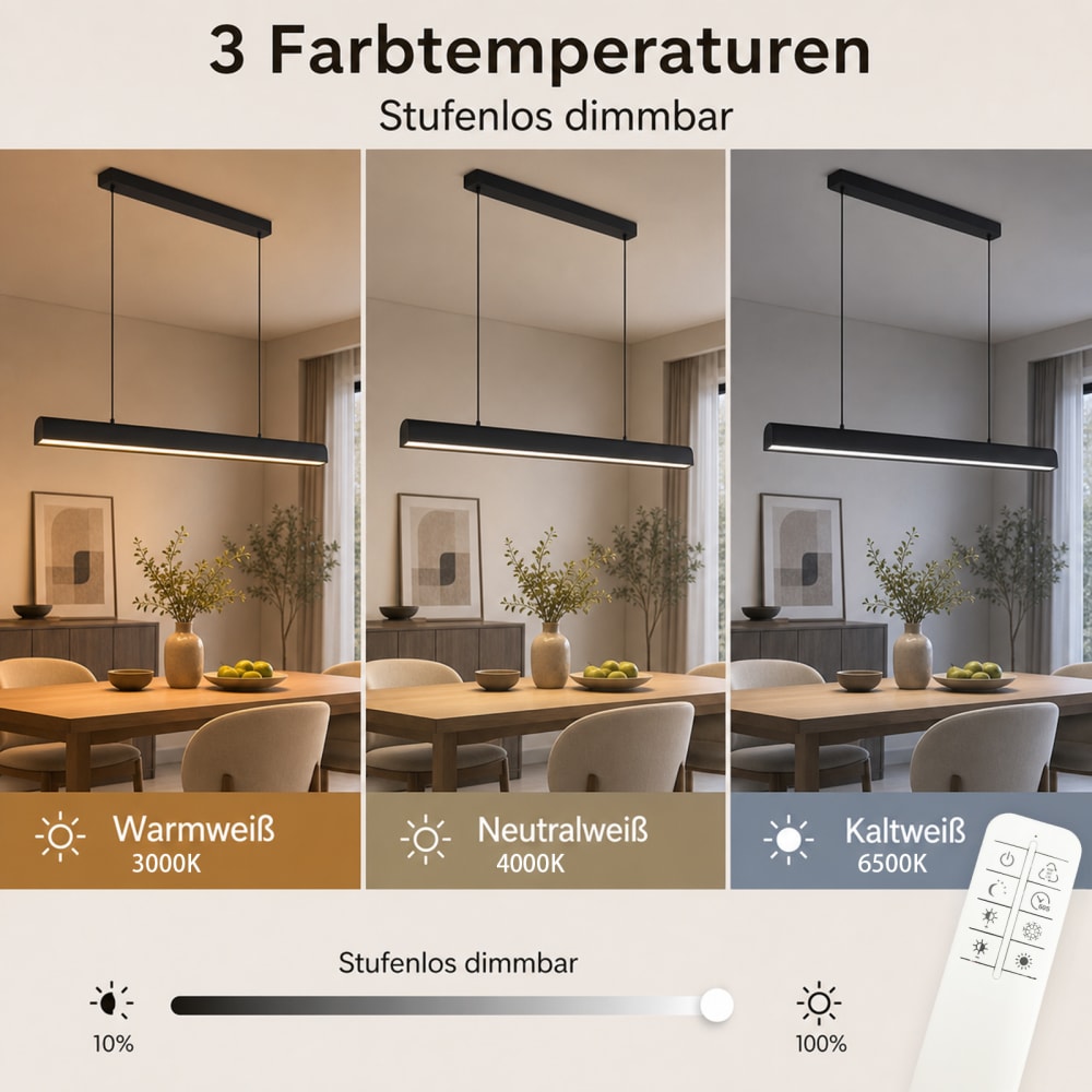 Suspension en aluminium noir 106.7x161x7.5cm led — vue 4