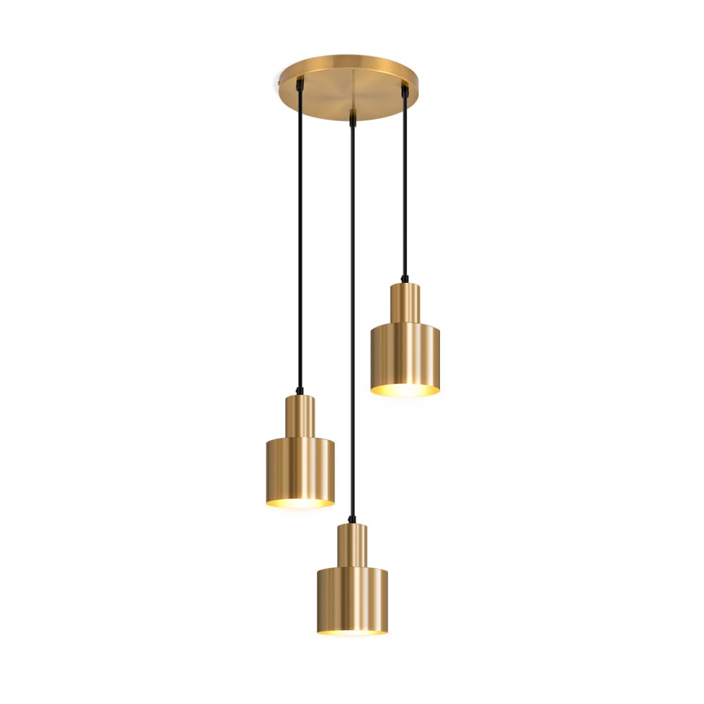 ZMH Pendelleuchte Eisen 12x25x143cm gold E27 - Stahl