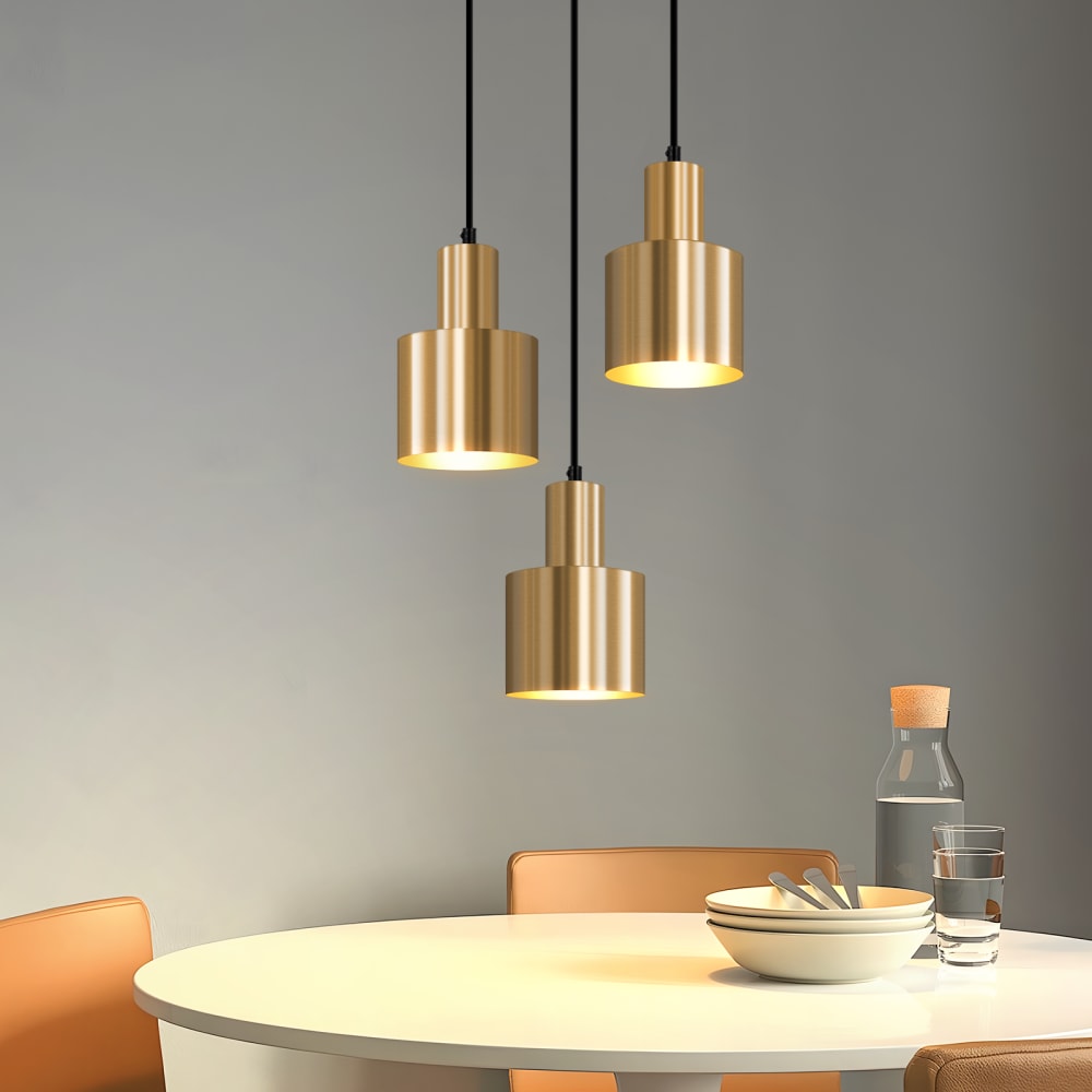 Pendelleuchte Eisen 12x25x143cm gold E27 - Maisons Du Monde