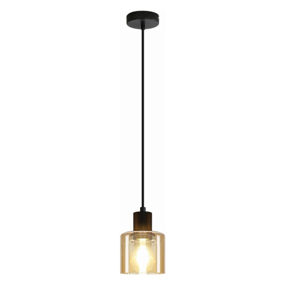 ZMH Pendelleuchte Eisen 11x11x195cm braun E27 - Stahl