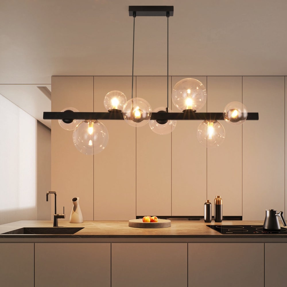 Pendelleuchte Eisen 90x25x160cm transparent G9 - Maisons Du Monde