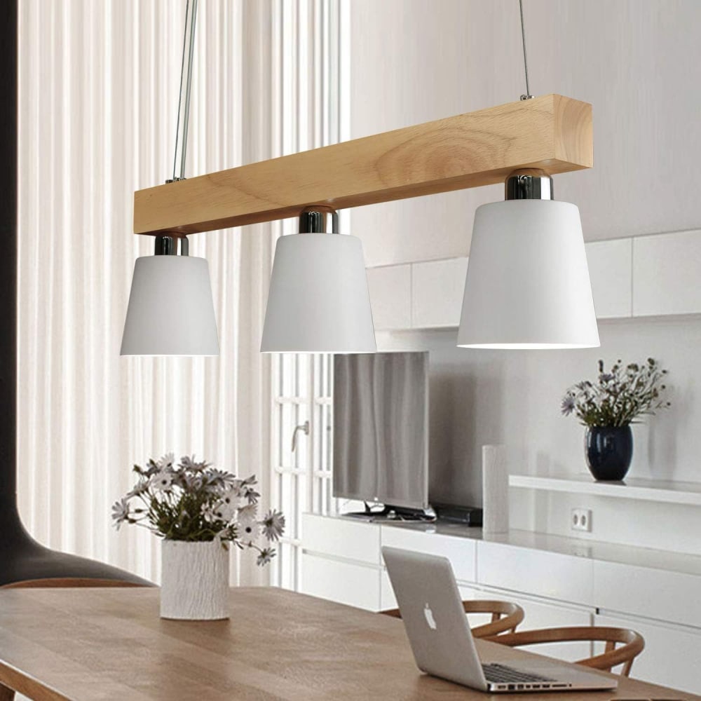 Pendelleuchte Eisen 70x14x23cm weiß E27 - Maisons Du Monde