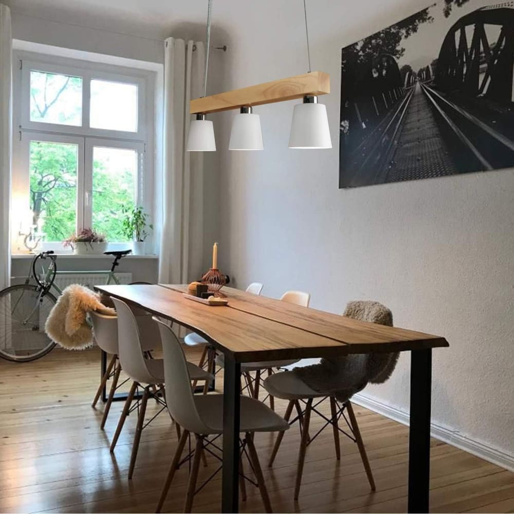 Suspension en fer blanc 70x14x23cm e27 — vue 4