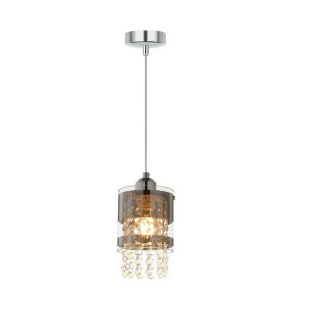Suspension en fer gris 11x9.8x16cm e27