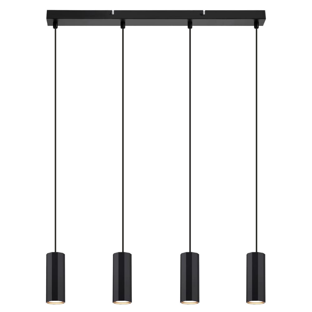 ZMH Pendelleuchte Eisen 60x5x170cm schwarz GU10 - Stahl