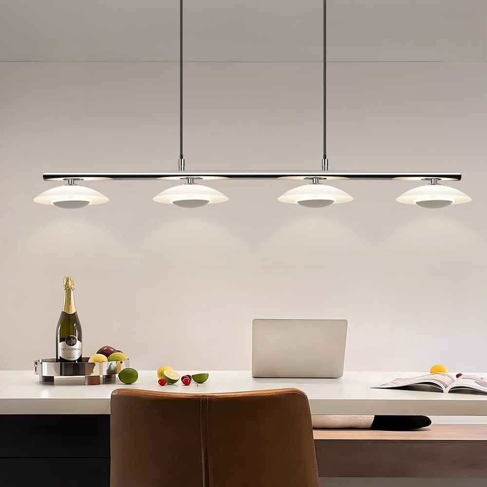 Suspension en fer gris 94x16x134cm led — vue 4