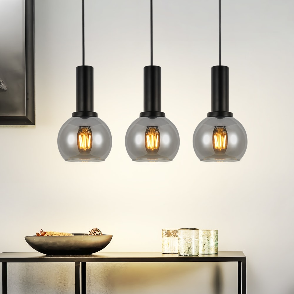 Pendelleuchte Eisen 40x13x145cm schwarz E27 - Maisons Du Monde