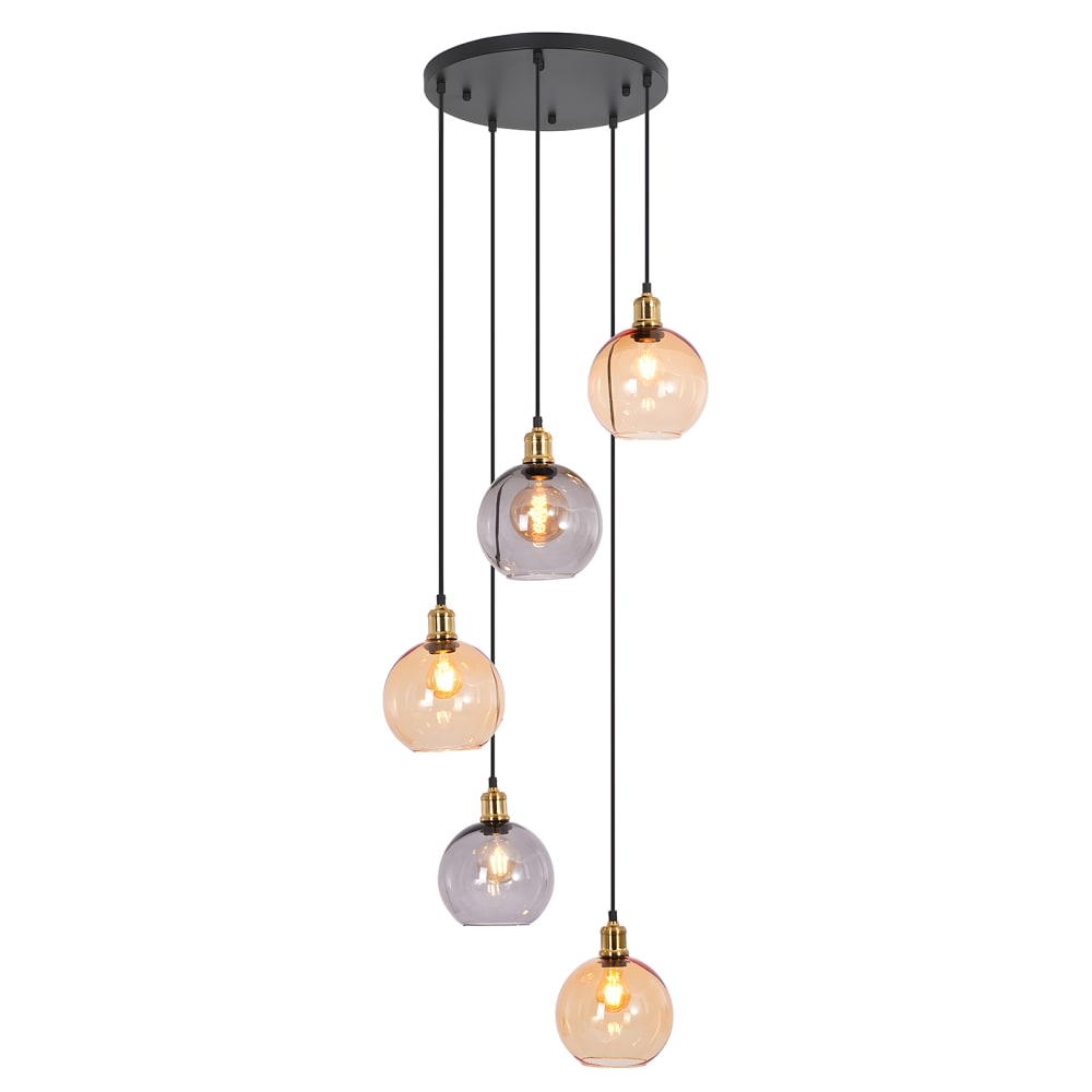 Suspension en fer multicolore 54.5x54.5x156cm e27